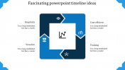 Elegant PowerPoint Timeline Ideas In Blue Color Slide